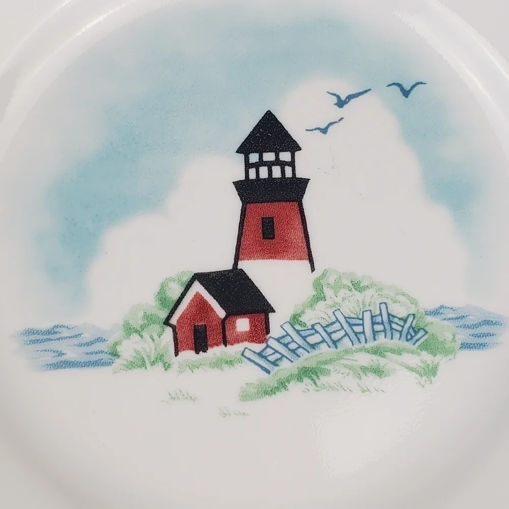 3 Vintage Corelle Outer Banks Lighthouse Pattern 7